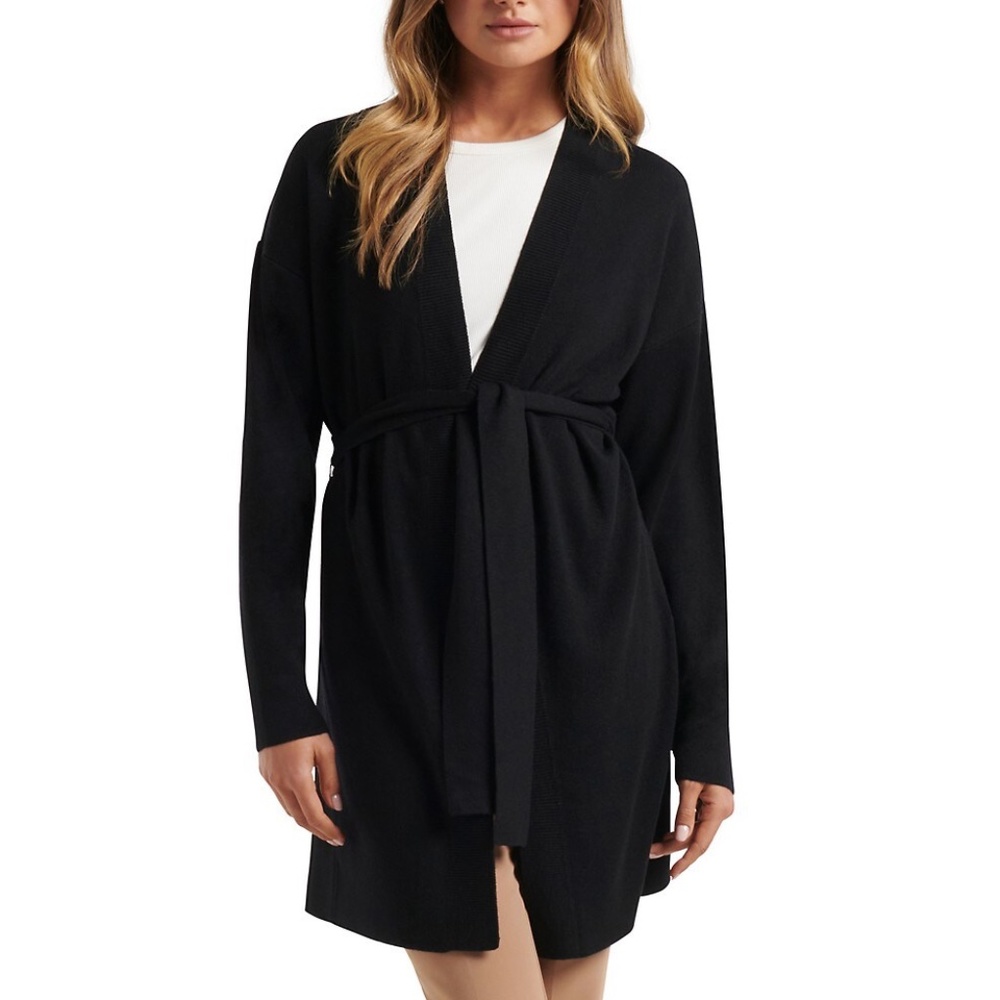 FOREVER NEW Georgie Belted Knit Cardigan EUC